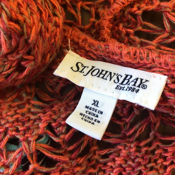St Johns Bay Overlay Sweater w/Belt Size XL - Picture 9 of 10